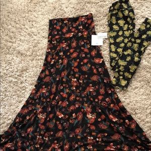 LuLaRoe Maxi Skirt XS | +free leggings